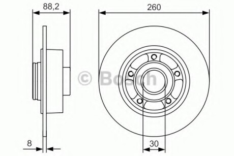 Диск гальмівний з підшипником BOSCH 0 986 479 C88