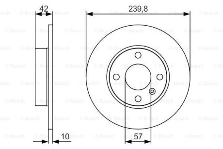 ДИСК ГАЛЬМIВНИЙ ЗАДНIЙ PREMIUM2 BOSCH 0 986 479 S52