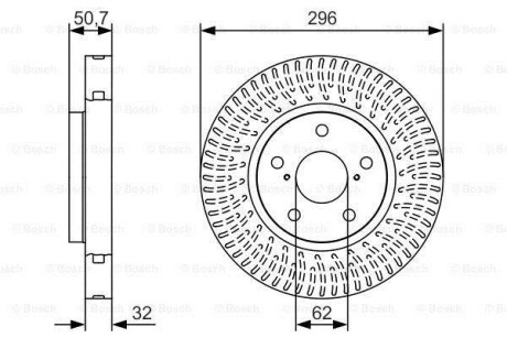 Диск тормозной BOSCH 0986479T37