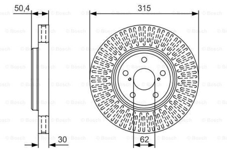 Диск тормозной BOSCH 0986479T40 (фото 1)