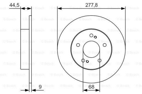 Диск тормозной BOSCH 0986479T86