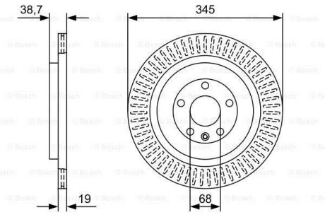 Диск гальмiвний заднiй BOSCH 0986479W54