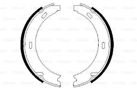 Гальмівні колодки ручного гальма BOSCH 0 986 487 344 (фото 1)