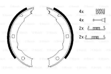 Гальмівні колодки, барабанні BOSCH 0986487579 (фото 1)