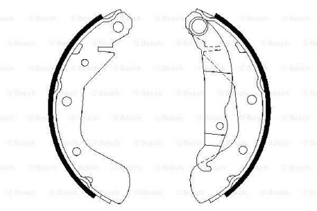 Гальмівні колодки, барабанні BOSCH 0986487613