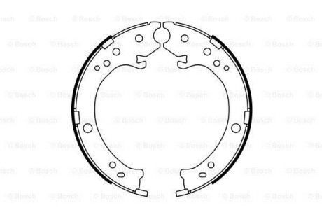 Гальмівні колодки ручного гальма BOSCH 0986487765