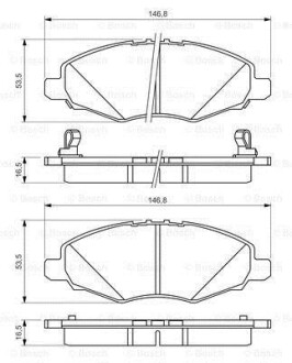 Гальмівні колодки, дискове гальмо (набір) BOSCH 0986494326