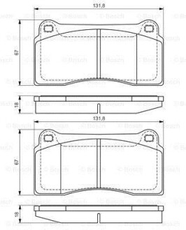 Гальмівні колодки, дискові BOSCH 0986494353