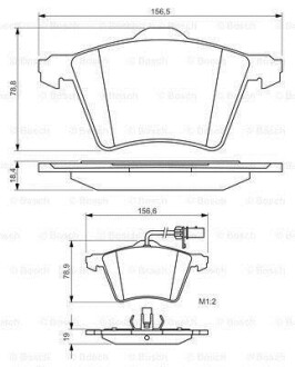 Гальмівні колодки, дискове гальмо (набір) BOSCH 0986494415