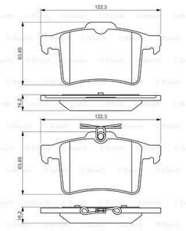 Колодки гальмівні, дискові BOSCH 0986494480 (фото 1)