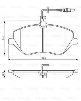 Колодки гальмівні PEUGEOT P. 407 04- 2,2HDI 09- BOSCH 0986494484