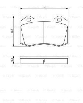 Гальмівні колодки, дискові BOSCH 0986494486 (фото 1)