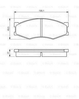 Дисковые тормозные колодки BOSCH 0986494541