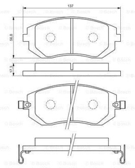 КОЛОДКИ ГАЛЬМІВНІ BOSCH 0 986 494 558