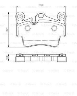 Гальмівні колодки, дискові BOSCH 0986494567