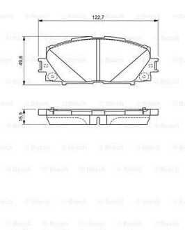 Гальмівні колодки, дискові BOSCH 0986494670 (фото 1)