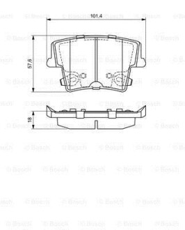 Гальмівні колодки, дискові BOSCH 0986494678