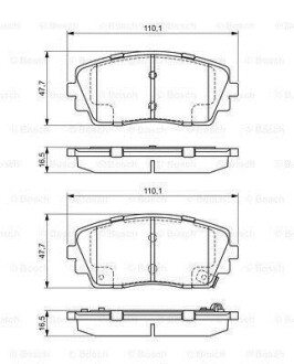 Гальмівні колодки, дискові BOSCH 0986494688