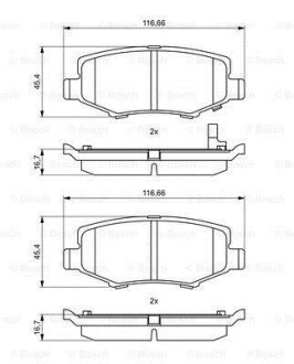 Гальмівні колодки, дискові BOSCH 0 986 494 706