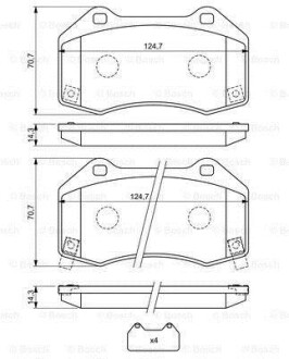 Гальмівні колодки, дискові BOSCH 0986494718 (фото 1)