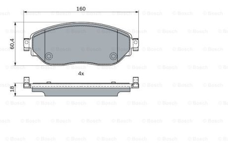 Гальмівні колодки дискові BOSCH 0 986 494 741