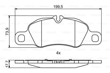 Гальмівні колодки, дискові BOSCH 0986494784 (фото 1)