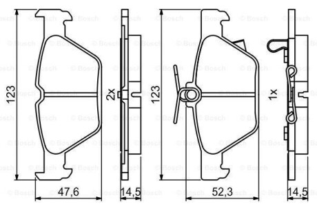 ДИСКОВI КОЛОДКИ ЗАДНI BOSCH 0 986 494 836