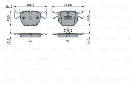 Гальмівні колодки дискові BOSCH 0986494918