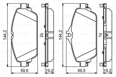 Гальмівні колодки дискові BOSCH 0986494951