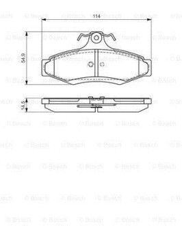 Дисковые тормозные колодки BOSCH 0986495068