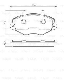 Колодки гальмівні (дискові) BOSCH 0986495112