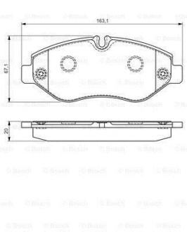 Колодки гальмівні дискові IVECO Daily \'\'F \'\'06>> PR2 BOSCH 0986495113