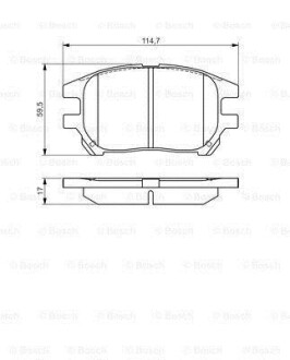 Гальмівні колодки дискові BOSCH 0986495140