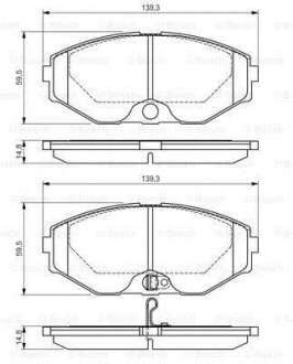 Дисковые тормозные колодки BOSCH 0986495147