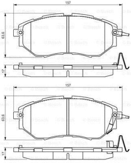 КОЛОДКИ ГАЛЬМІВНІ BOSCH 0 986 495 156 (фото 1)