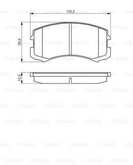 Дисковые тормозные колодки BOSCH 0986495158 (фото 1)