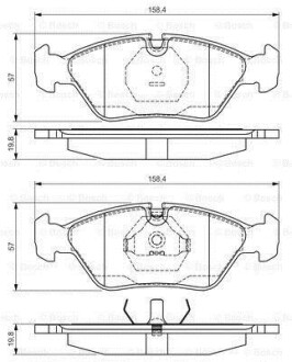 Дисковые тормозные колодки BOSCH 0986495162 (фото 1)