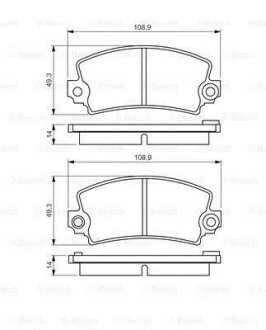 Гальмівні колодки (набір) BOSCH 0986495270 (фото 1)