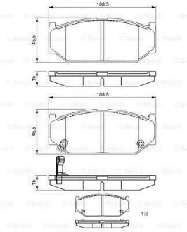 Гальмівні колодки (набір) BOSCH 0986495308 (фото 1)