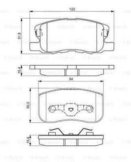 Гальмівні колодки (набір) BOSCH 0986495313