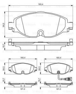 Дисковые тормозные колодки BOSCH 0 986 495 347