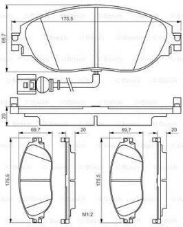 Гальмівні колодки дискові BOSCH 0986495350