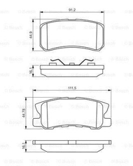 Гальмівні колодки дискові BOSCH 0 986 495 357 (фото 1)