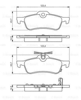 ДИСКОВI КОЛОДКИ ЗАДНI BOSCH 0 986 495 359 (фото 1)