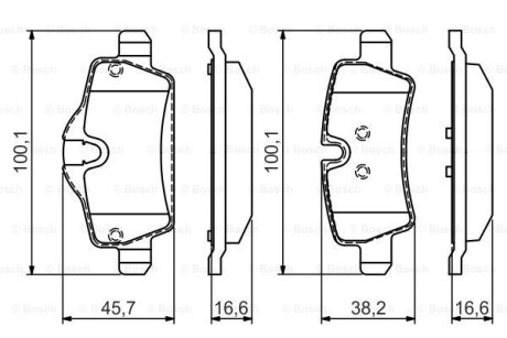 Дисковi колодки заднi BOSCH 0 986 495 427