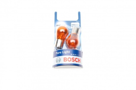 Лампа розжарювання PY21W 12V 21W BAU15s (blister 2шт) BOSCH 1 987 301 018 (фото 1)