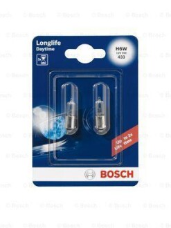 Лампа H6W 12V Longlife Daytime блистер 2 шт. - знято з вир-ва BOSCH 1 987 301 061