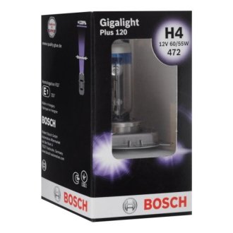 Лампа H4 60/55W 12V Gigalight Plus 120 бокс 1 шт. - кратн. 20 шт - НЕ постачається BOSCH 1987301160 (фото 1)