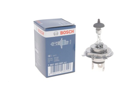 Лампа розжарювання H4 12V 60/55W P43t Pure Light BOSCH 1 987 302 041