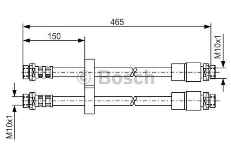 Шланг гальмівний BOSCH 1987476125
